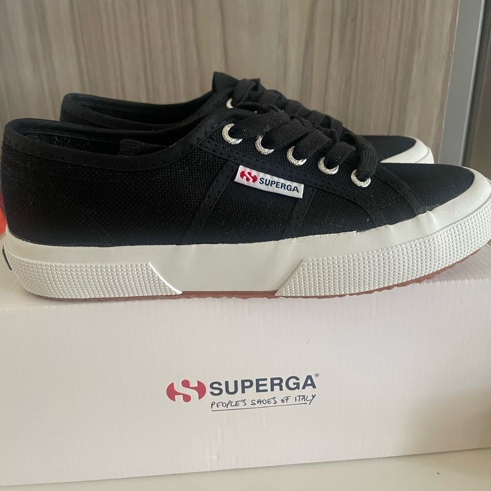 Superga Black Canvas Sneakers